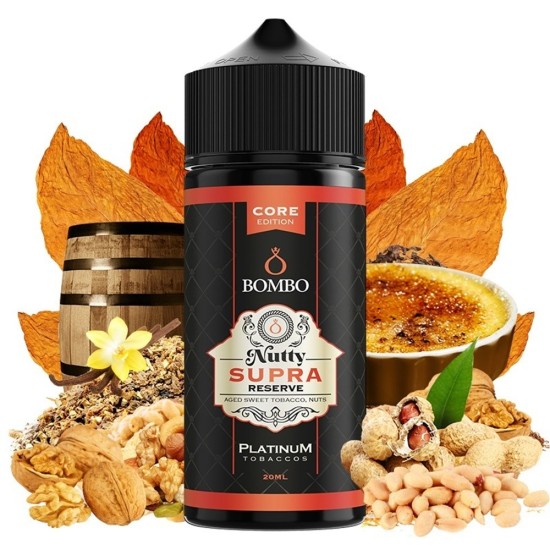 BOMBO PLATINUM TOBACCOS NUTTY SUPRA RESERVE CORE EDITION 20ML/120ML FLAVORSHOT