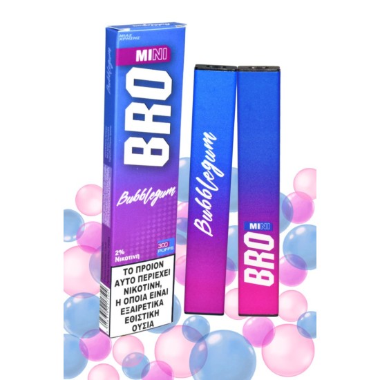 BRO Twist Bubble Gum Disposable Pen Kit 2ml με Ενσωματωμένη Μπαταρία 300 Puffs 20mg