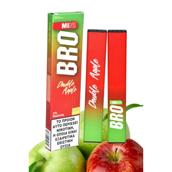 BRO Twist Double Apple Disposable Pen Kit 2ml με Ενσωματωμένη Μπαταρία 300 Puffs 20mg