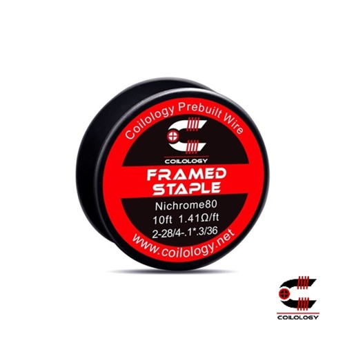 Coilology 10ft Spools/Reels [Ni80] Framed Staple (2-28/4-.4*.1/36*30) (1.41Ω/ft)