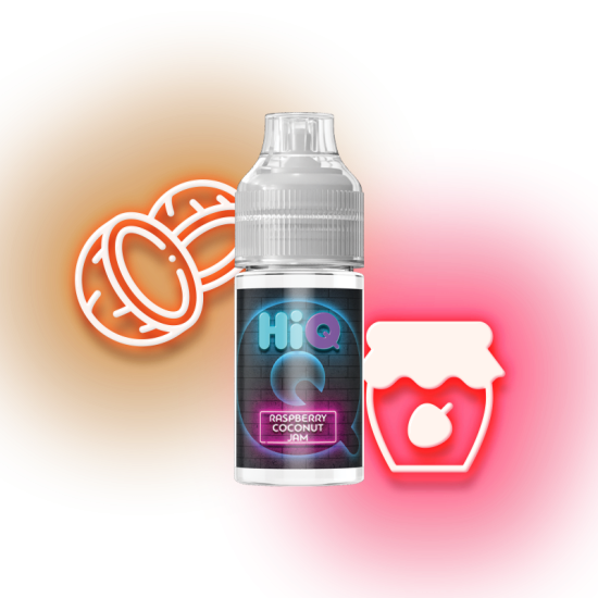 HiQ Raspberry Coconut Jam 6ml/30ml (Μαρμελάδα, Βατόμουρο & Καρύδα) (Flavour Shots)