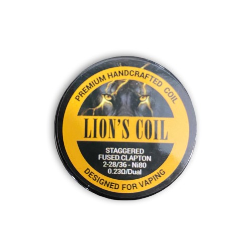 Lion's Premium Handcrafted Coil Staggered Fused Clapton 0.23ohm