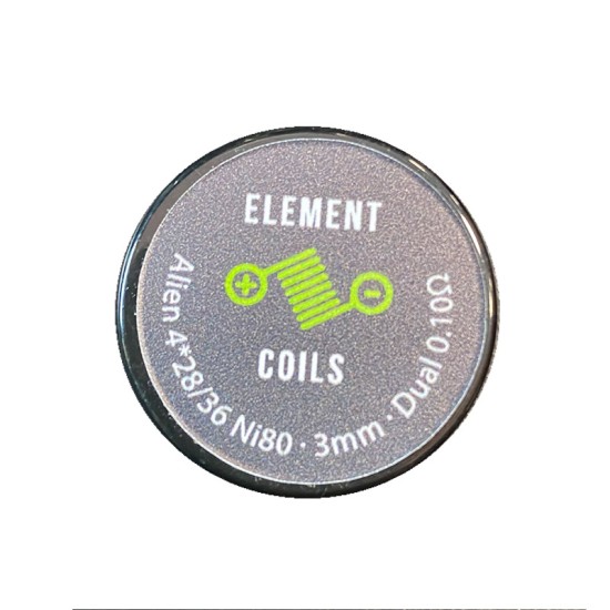 Atmoulis Element Coils Alien4*28/36 Ni80 3mm Dual 0,10Ω