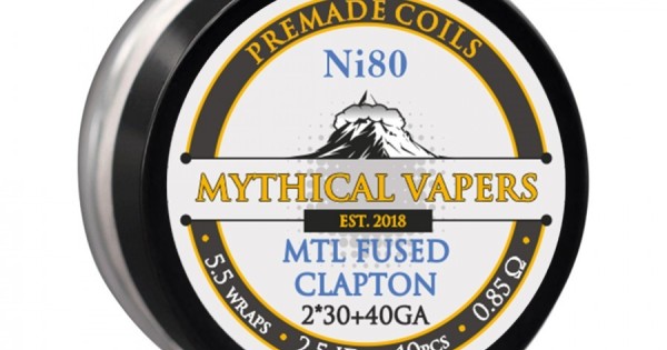 Έτοιμες αντιστάσεις MTL Fused Clapton Ni80 by Mythical Vapers