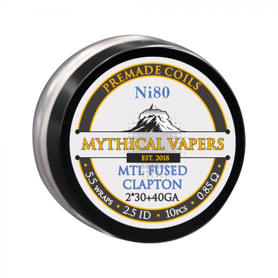 Έτοιμες αντιστάσεις MTL Fused Clapton Ni80 by Mythical Vapers