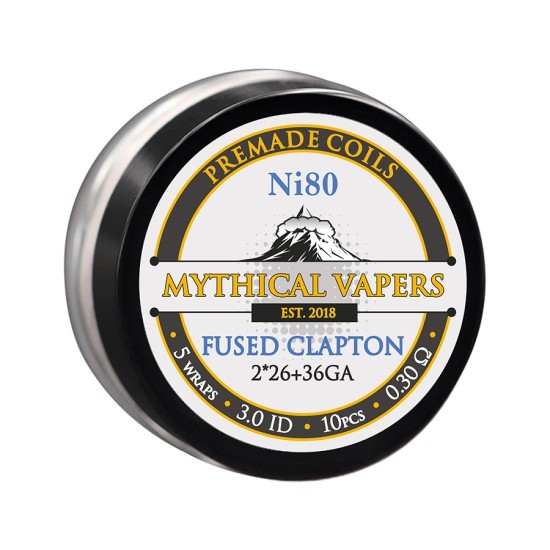 Έτοιμες αντιστασεις Fused Clapton Ni80 by Mythical Vapers