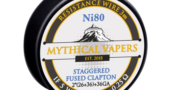 Σύρμα Staggered Fused Clapton Ni80 By Mythical Vapers 3m (Nichrome)