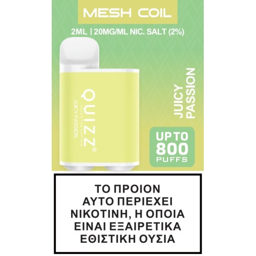 Quizz Mesh Coil Juicy Passion 800 Τζούρες 20mg Νικοτίνη