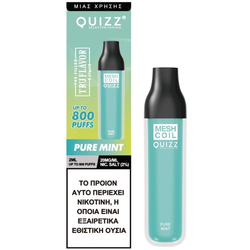 Quizz Pure Mint 800 Τζούρες 20mg Νικοτίνη