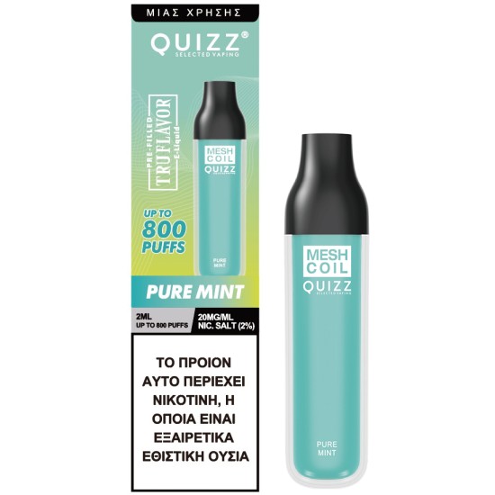 Quizz Pure Mint 800 Τζούρες 20mg Νικοτίνη